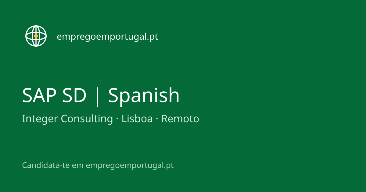 SAP SD | Spanish — Integer Consulting — empregoemportugal.pt